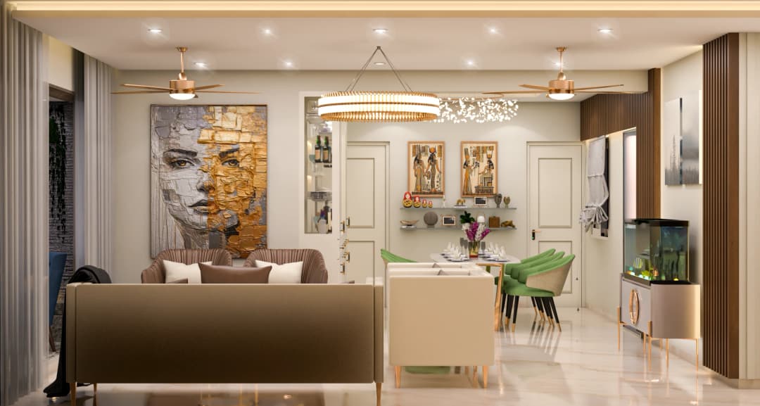 Luxury living website displayed on laptop
